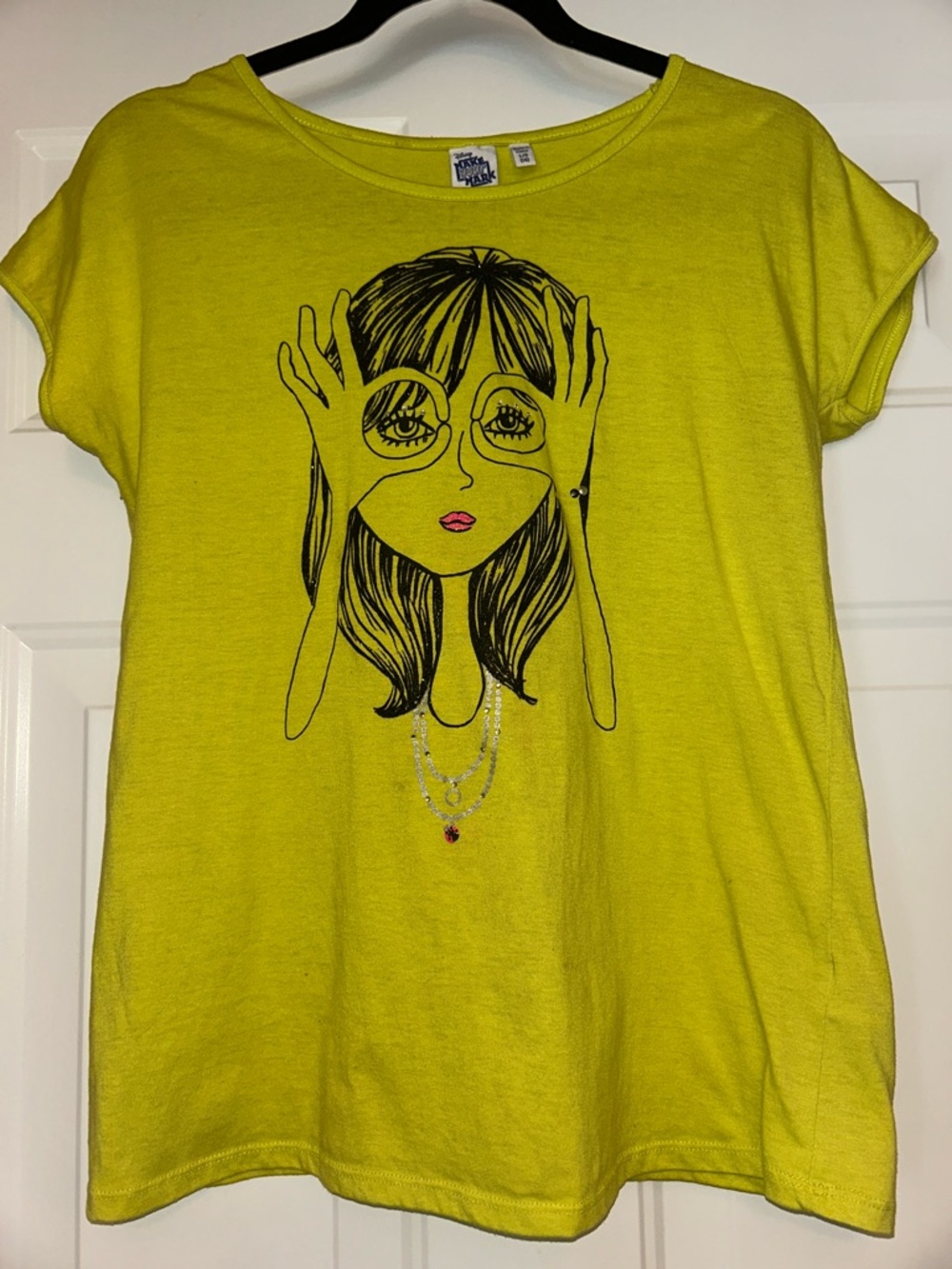 Disney Make Your Mark Vintage Tee Kids L/14 Sparkle Girly Bright Fun Glam
